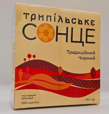 Чай чорний пакетований Тріпільське Сонце, 100 шт/уп. 0991 фото