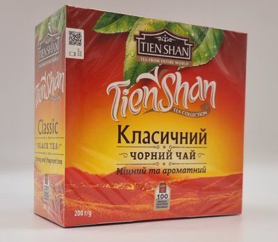 Чорний чай "Тянь-Шань" Класичний 200 г/100пакетиків 0175 фото