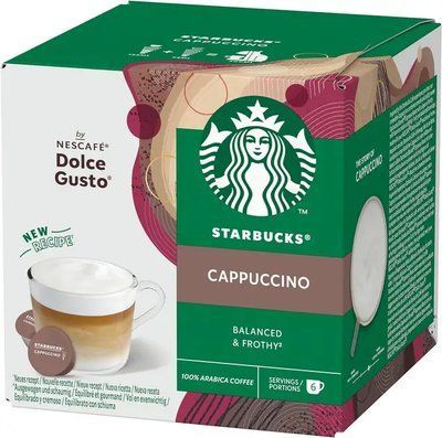 Кава в капсулах Nescafe Dolce Gusto "Starbucks" Капучіно 12 шт. 5148 фото
