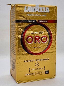 Кава мелена "Lavazza&nbsp;Qualita ORO" 125 грамів Італія 100% арабіка 0721 фото