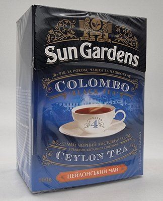 Чай чорний листовой Sun Gardens Colombo з травами, квітами та спеціями 100г 0212 фото