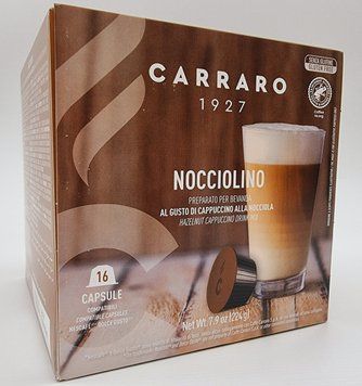 Кава в капсулах Dolce Gusto "Carraro" NOCCIOLINO HAZELNUT(Горіховий капучино) 16 шт. Італія 0323 фото