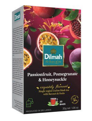 Чай цейлонський "Dilmah" Passionfruit, Pomegranate & Honeysuckle Маракуя та Гранат 20 пакетиків (30 г) 5299 фото