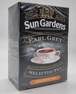 Чай чорний с бергамотом листовой Sun Gardens Earl Grey 100г 214 фото