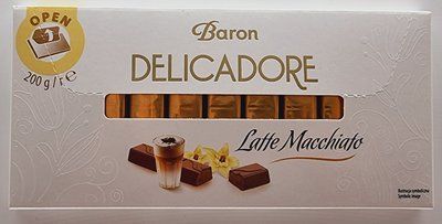 Шоколад Baron "Delicadore" зі смаком Latte Macchiato Польща 200 грам 0230 фото