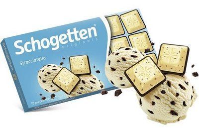 Молочный шоколад Schogetten Stracciatella зі шматочками смажених подрібнених какао-бобів 100 грамм Германия 0730 фото