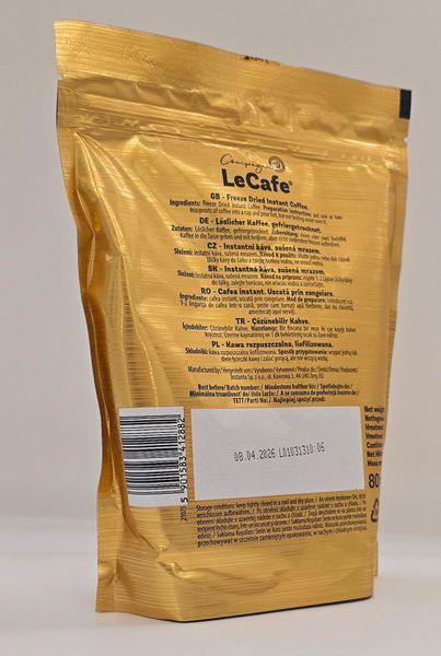 Кава розчинна "LeCafe Gold" 80г Польща 5007 фото