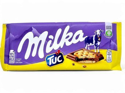 Молочний шоколад Milka&TUC солоним крекером 87 г 5156 фото