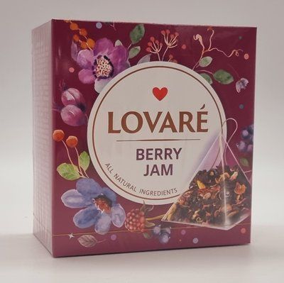 Квітково-ягідний чай Lovare &laquo;Ягідний джем&raquo; у пірамідках 15х2г 0206 фото