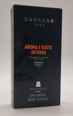 Кава в капсулах "Carraro" NESPRESSO Aroma e Gusto Intenso 10 шт. Італія 0284 фото