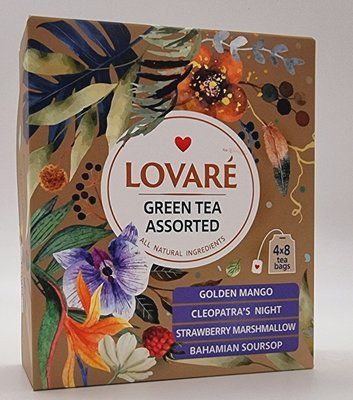 Ассорти из зеленого чая Lovare 32 пакетика(4х8) 0199 фото