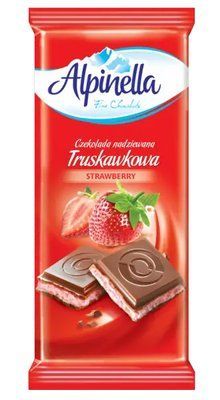 Молочний шоколад Alpinella Strawberry 100 г 5304 фото