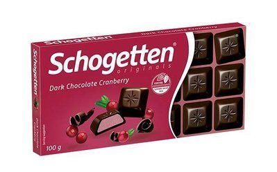 Чёрный шоколад с клюквой Schogetten Dark Chocolate Cranberry 100 грамм Германия 0734 фото