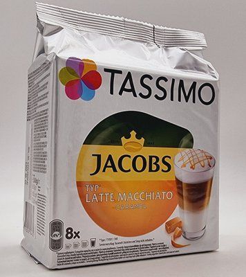 Кава в капсулах TASSIMO Jacobs Latte Macchiato Caramel Тассімо 8 порцій. 0357 фото
