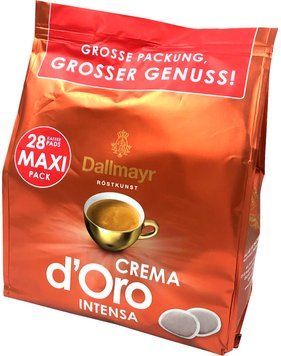 Кава в чалдах Senseo Dallmayr Crema D'oro Intensa 28 чалда (Philips Senseo 62 мм) 5209 фото