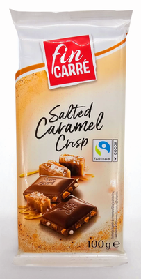 Молочний шоколад Fin Carre Salted Caramel Crisp Солона карамель 100г 5165 фото