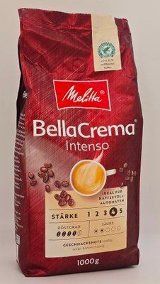 Кава в зернах Melitta Bella Crema Intenso 1 кг Німеччина 5071 фото