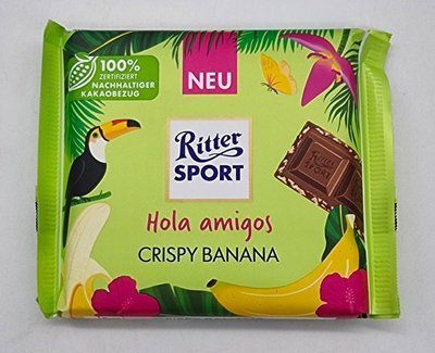 Молочний шоколад Ritter Sport Crispy Banana 100г Німеччина 0795 фото