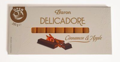 Шоколад Baron "Delicadore" з корицею і яблуком Польща 200 грам 1514350991 фото