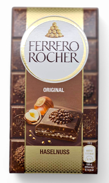 Молочний шоколад з лісовими горіхами Ferrero Rocher 90 грам 5169 фото