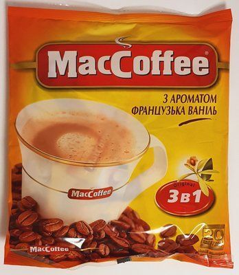 Кофе "MacCoffee" Маккофе 3в1 с ароматом "Французкая ваниль" 20 стиков 0025 фото