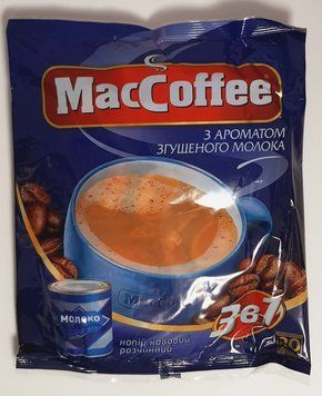 Кофе "MacCoffee" Маккофе 3в1 с ароматом "Сгущённое молоко" 20 стиков 0028 фото