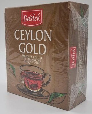 Чай цейлонський "Bastek" CEYLON GOLD 100 пак. 200 грамів 5115 фото