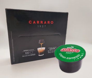 Кава в капсулах Carraro Crema Espresso 100 шт. 80% Арабіка/20% Робуста (сумісний з Lavazza Blue) 0347 фото