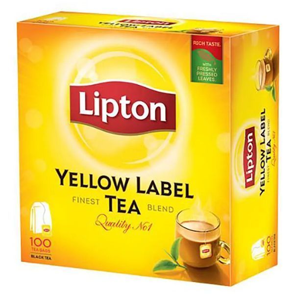 Чай чорний Lipton Yellow Label, 100 пакетиків 5319 фото