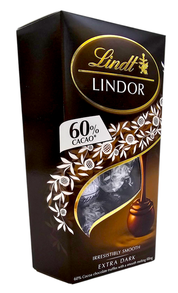 Конфеты Lindt Lindor Extra Dark 60% какао 200 г Италия 5117 фото