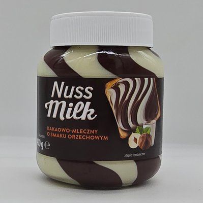 Шоколадно-молочна паста Nuss Milk зі смаком горіхів 400г 5028 фото