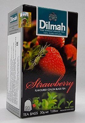 Чай цейлонський "Dilmah" Полуниця 20 пак/пач 30 грамів 0849 фото