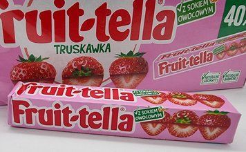 Жувальні цукерки Fruit-tella Фруттіла полунична 0553 фото