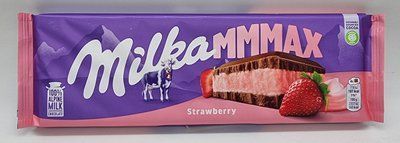 Молочный шоколад Milka Strawberry з начинкою з полуничною начинкою 300г 460 фото