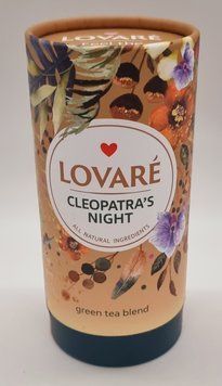Чай зелений листовий Lovare Cleopatra's Night з ананасом, яблуком, пелюстками 80 г 0189 фото