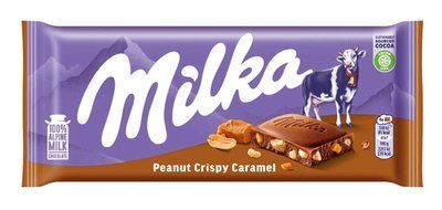 Молочний шоколад Milka Peanut Crispy Caramel 90 г 5327 фото