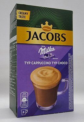 Jacobs, Milka Choco Cappuсcino, 8 шт. х 15.8 г, Напій кавовий розчинний зі смаком шоколаду Мілка 0813 фото