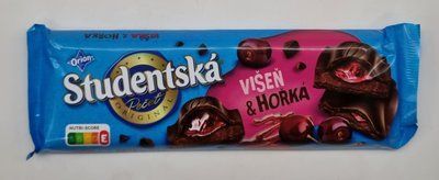 Чёрный шоколад "Studentska" с вишневой начинкой 240 грамм Чехия 0881 фото