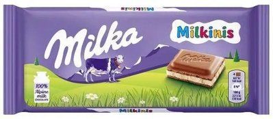 Milka Milkinis - молочний шоколад з ніжною молочною начинкою, 100 г 5325 фото
