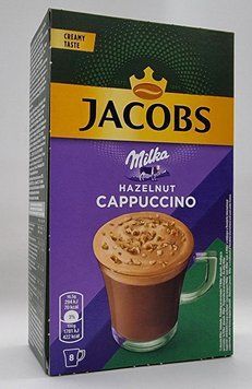 Jacobs, Milka Hazelnut Cappuсcino, 8 шт. х 16.5 г, Напій кавовий зі смаком лісового горіха та шоколаду Мілка 0814 фото