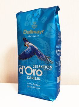 Кофе в зёрнах Dallmayr Crema D'Oro Selection Caribik 1 кг Германия 100% арабика 1573655615 фото
