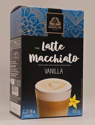 Капучино "Bardollini"  Latte Macchiato Vanilla 8х12.5 грамм Германия 5083 фото