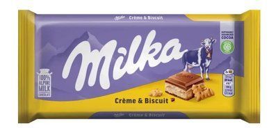 Milka Cr&egrave;me & Biscuit - молочний шоколад з ніжним кремом і хрумким печивом, 100 г 5324 фото