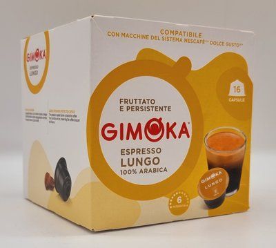 Кава в капсулах Gimoka Dolce Gusto Lungo 100% арабіка 16 шт. 0303 фото
