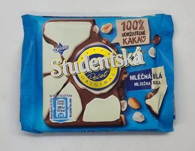Молочный шоколад "Studentska" с изюмом и арахисом 90 грамм Чехия 0882 фото