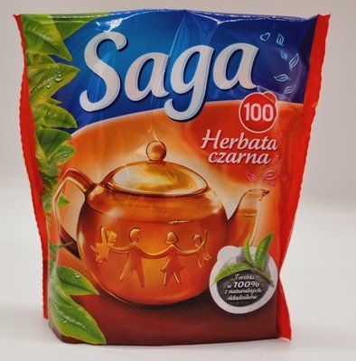 Чай чёрный "Saga" Сага уп/100шт 140г Польша 225 фото