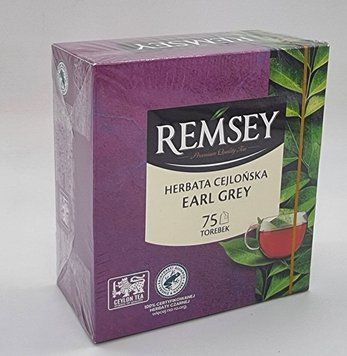 Чай чёрный цейлонский "Remsey" Earl Grey с бергамотом 75 пак. Польша 0520 фото