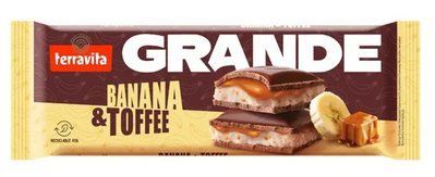 Молочний шоколад Terravita Grande Banana & Toffee 235 г 5334 фото