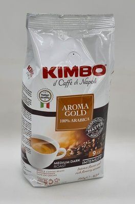 Кава в зернах Kimbo Aroma Gold (Кімбо Арома Голд) 100% Арабіка 250г Італія 0132 фото