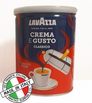 Кава мелена "Lavazza Crema e Gusto" Ж/Б 250 грам Італія 30/70 0083 фото